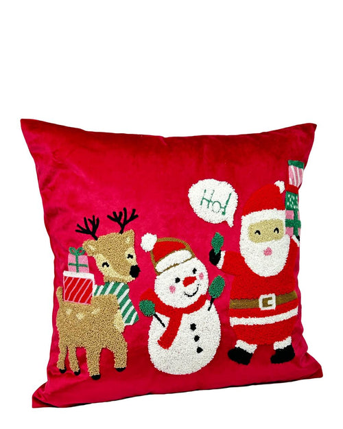 funda cojin santa hombre nieve y reno 45x45 cm (no incluye relleno )