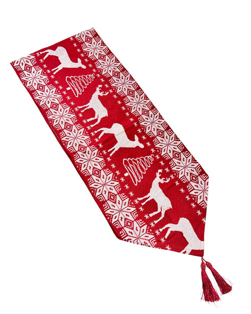 camino navideño jacquard renos  33x180 cm