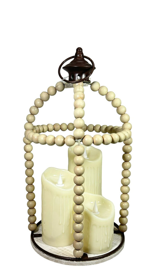 Set x2 urnas de madera 2 tamaños 50,40cm ( no incluye velas)