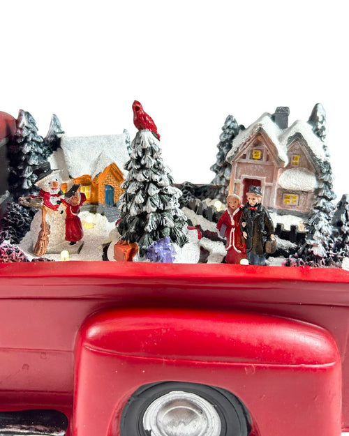 Camioneta santa de villa musical 35x15cm