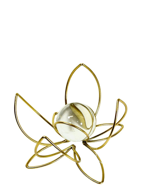 Bola Tulipan point metal y cristal 2 tamaños