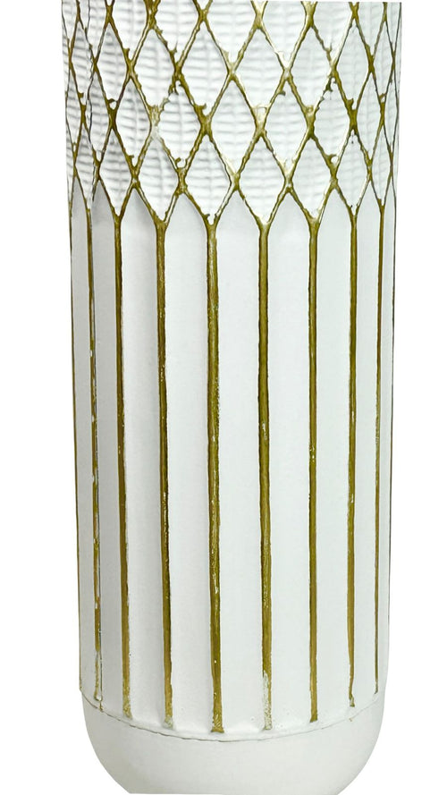 jarron grande white boo metalico 2 tamaños