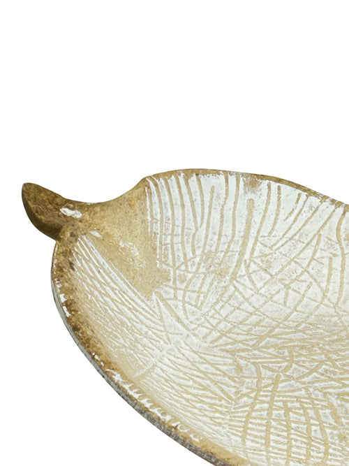 Centro de hoja pequeño en madera 24x14 cm