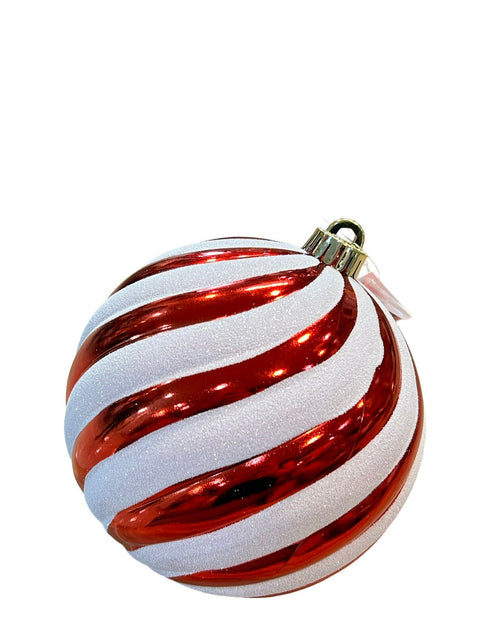 Bola roja con blanco carnival 15cm