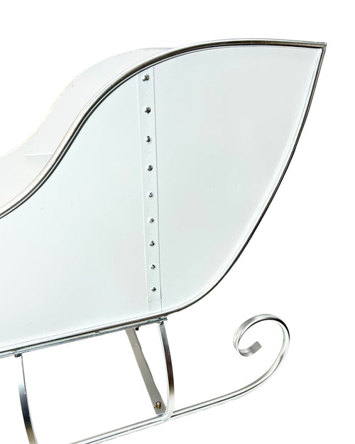 Trineo metal blanco gigante 90 cm x40 cm