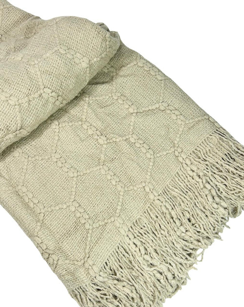 Manta o troup panal tejida camel 130x170cm
