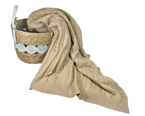 manta o trop camel lazos  gruesa 130x170 cm
