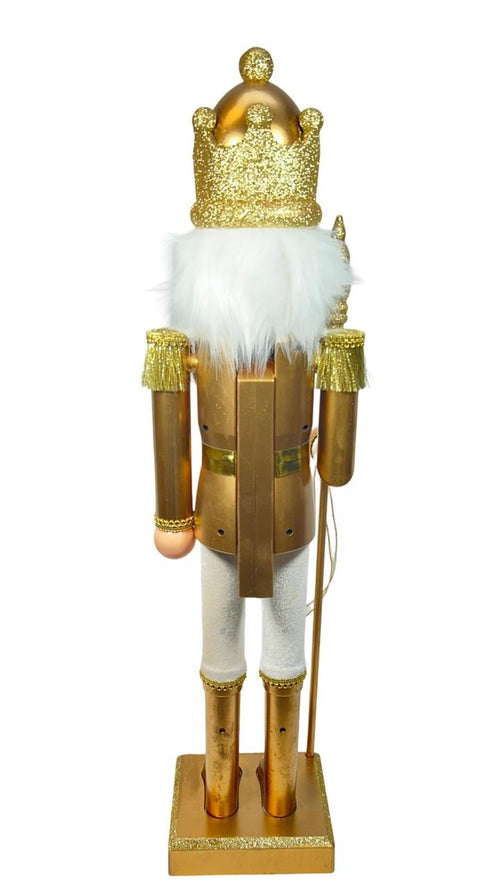 cascanuez grande dorado baston 80 cm