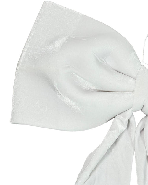 moño navidad velvet blanco 2 tamaños