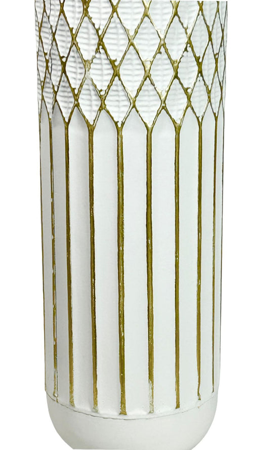 jarron grande white boo metalico 2 tamaños