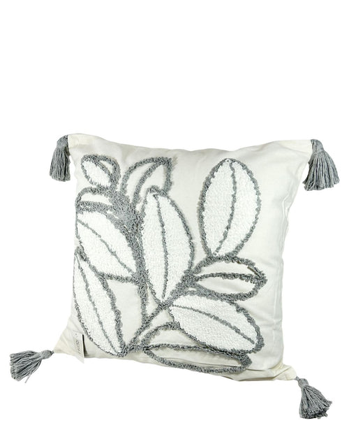 Cojin funda hojas bali gris 2 tamaños ( no incluye relleno )