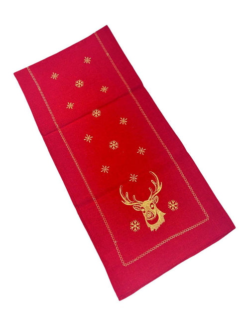 camino lino fino rojo renos 180x33 cm