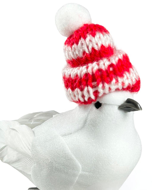 Pajaro white gorrito lana 8x20cm