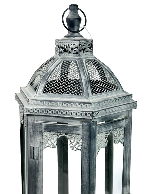 farol 2 tamaños octagonal metalico