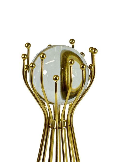 Adorno dorado mediano cristal