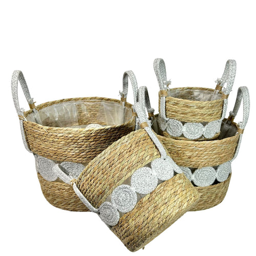 Macetero circles  gray en 4 tamaños