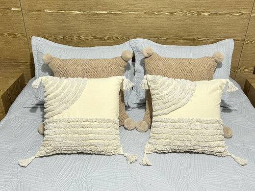 cojin funda arcos turco beige   45x45 (no incluye relleno )