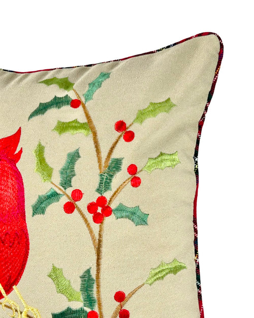 cojin funda cardina 45x45cm (no incluye el relleno )