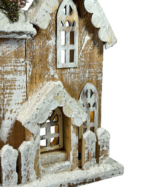 casa madera nevada 28x28 cm