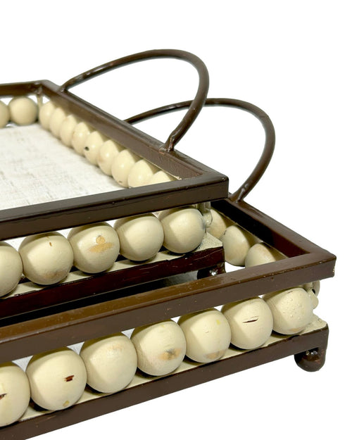 set x2 bandejas decorativa rectangular 52,44 cm