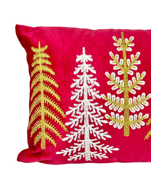 Cojin Funda Rojo Arbolitos Rect 30x50