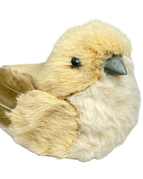 Pajaro beige felpa premium  15x7 cm