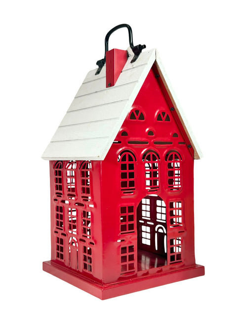 Casa Metal Y Mad Chalet Gd Roja 38x20