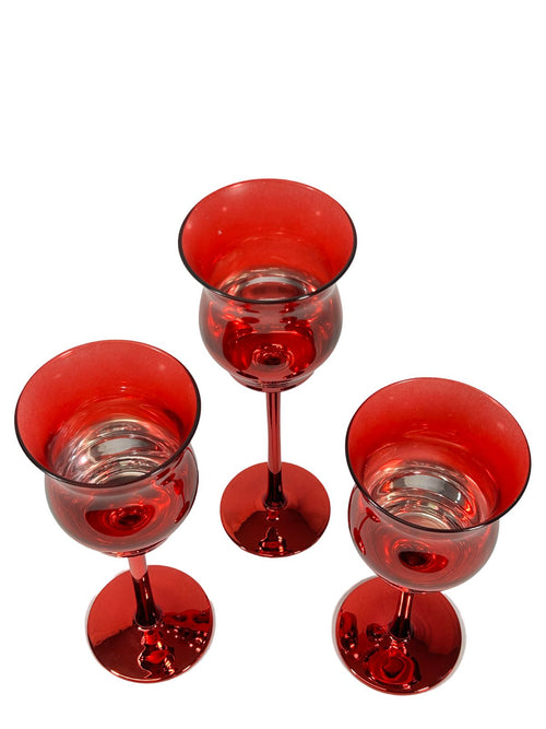 trio de copas rojas