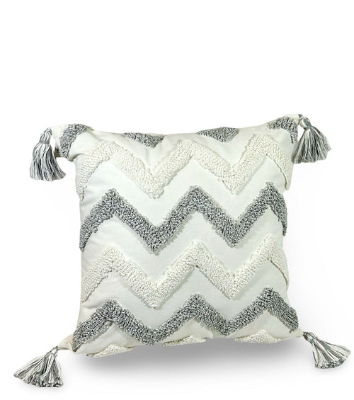 Cojin zigzac palermo bordado 45x45 cm (no incluye el relleno )