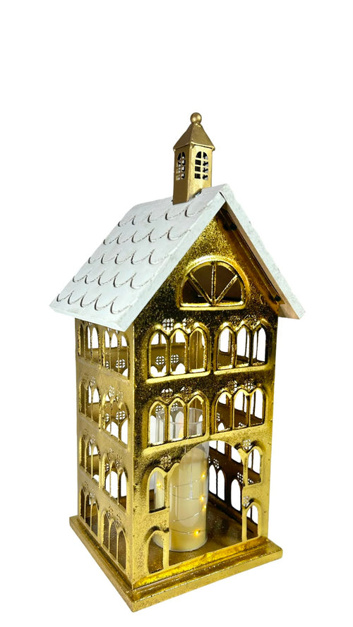Casa Metal Mad Chalet Dorada 38x20