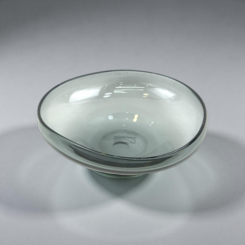 centro de mesa grande cristal gris humo 35x8 cm
