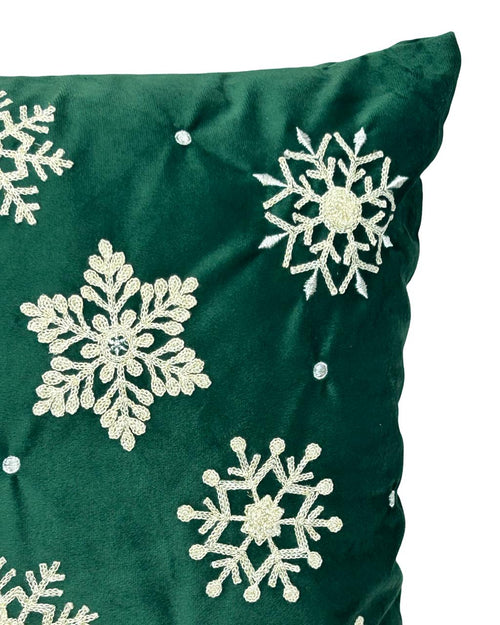 cojin rojo navidad  copitos  cuadrado 45x45 ( no incluye relleno )