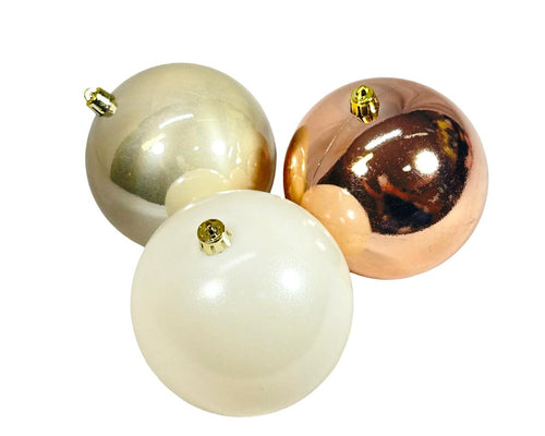 Bolas champaña rose 10cm x 12pc