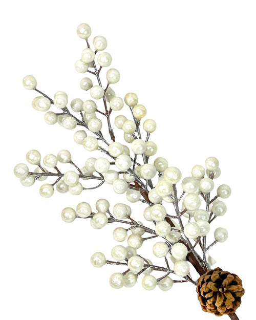 vara perlas tupida y piña 60 cm