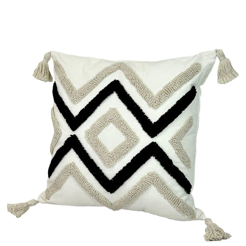 cojin funda zig zag black turco  45x45 (no incluye relleno )