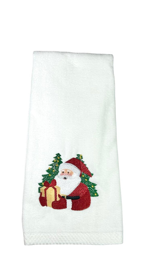 toalla navidad blanca santa arbol 2 tamaños