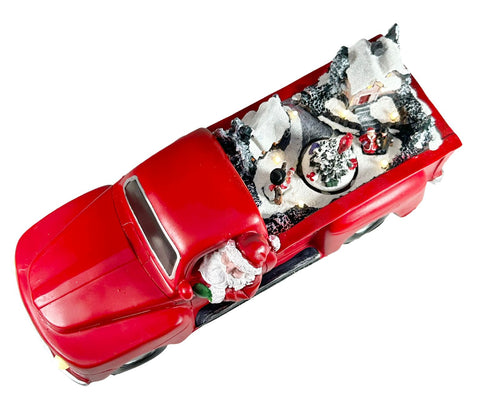 Camioneta santa de villa musical 35x15cm