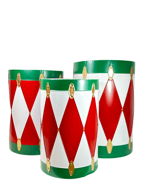 tambor grande x3  blanco rojo verde 53,48,43
