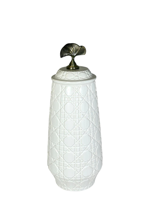 anfora white geometrica ceramica grande 41x18 cm