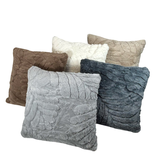 Cojin funda mink hojas grandes srt 45x45 cm ( no incluye relleno )