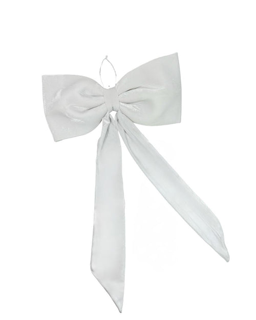 moño navidad velvet blanco 2 tamaños
