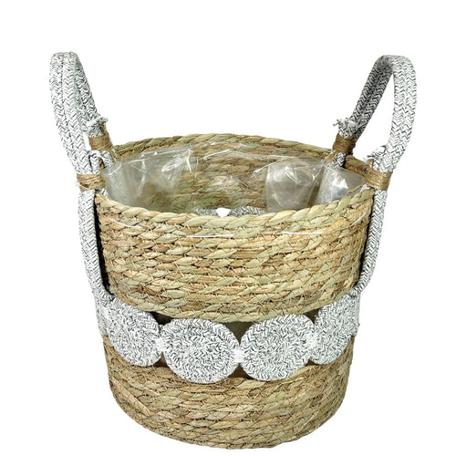 Macetero circles  gray en 4 tamaños