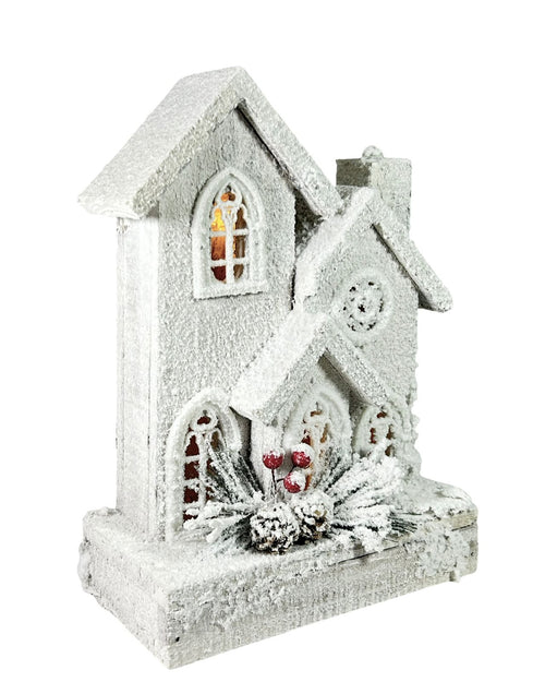 villa madera blanca nevada 27x20 cm