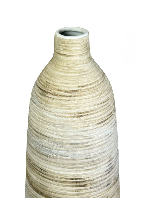 jarron ceramica boho terra grande  36x14 cm