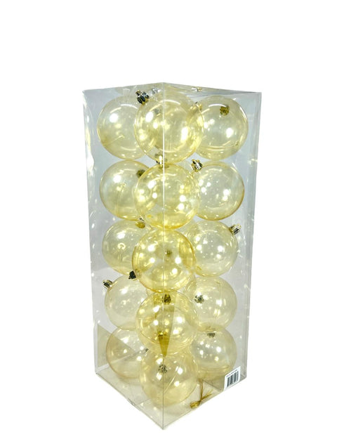 bolas doradas clear x20 unidades  8 cm