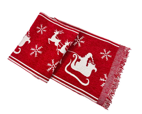Camino de mesa jacquard renos 180x33 cm
