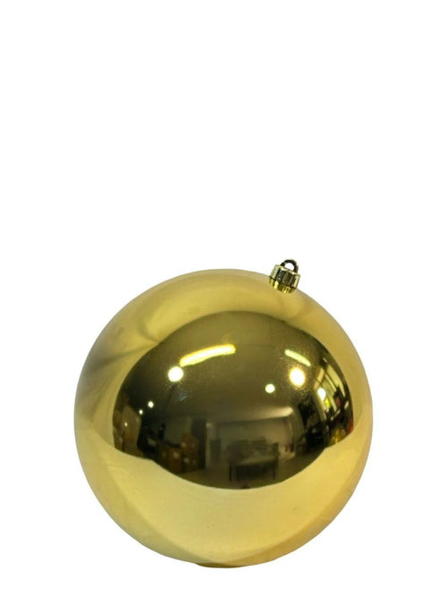 bola brillante dorada x1 unidad 15 cm