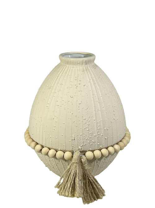 Florero mediano borneo boho en ceramica 25x23