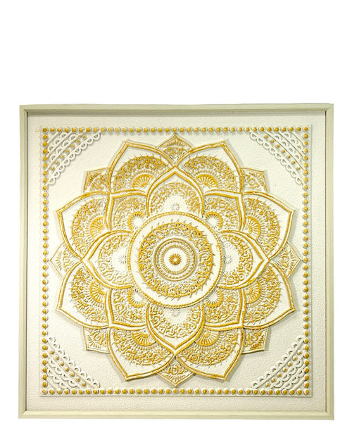 cuadro mandala de la india grande 80x80 cm