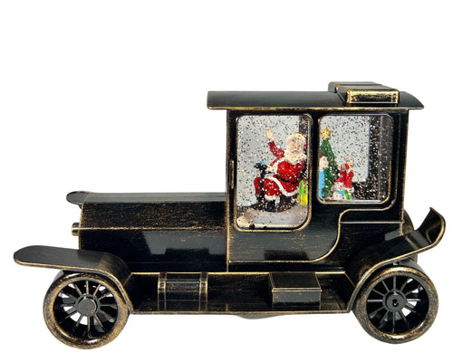 Carro burbuja clasico con santa musical 16x27 cm